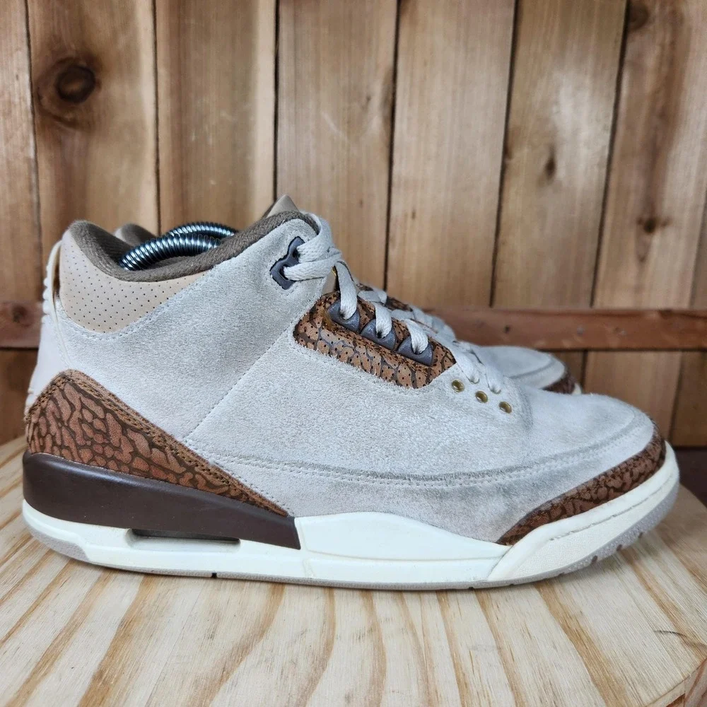 Jordan Air Jordan 3‎ Retro Palomino Shoes Mens 8 Brown Suede Sneakers CT8532-102